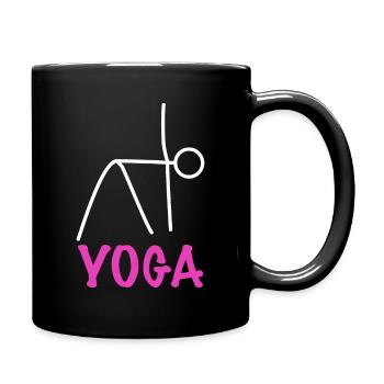 Exercice de yoga - Mug uni - noir - Droite