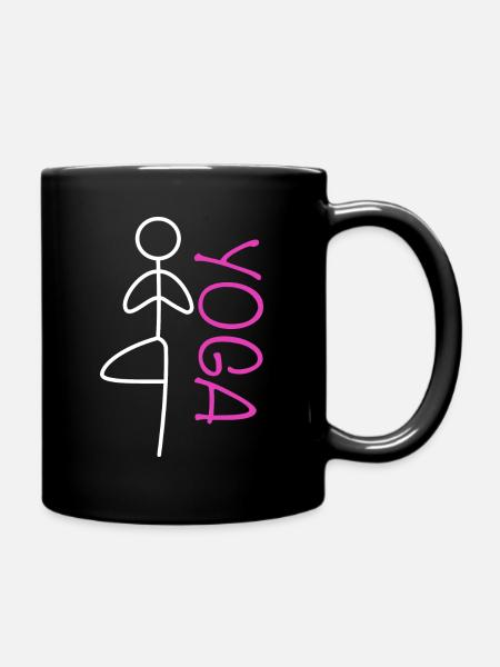 Yoga Outfit - Tasse einfarbig - Schwarz