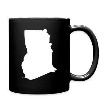 Ghana map flag - Full Colour Mug - black - Right