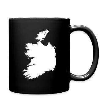 Drapeau de carte d'Irlande - Mug uni - noir - Droite