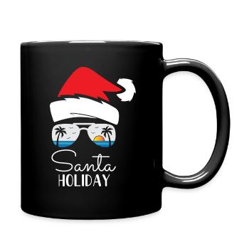 Drôle de vacances du Père Noël Joyeux Noël - Mug uni - noir - Droite