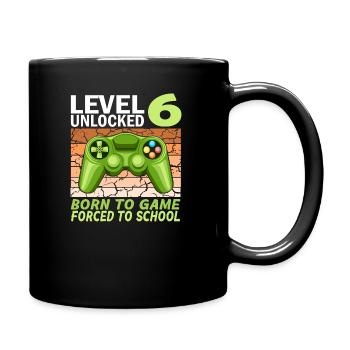 6. Geburtstag Gamer Videospiele - Tasse einfarbig - Schwarz - Rechts