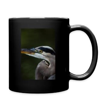 Great Blue Heron Portrait - Bird Photography - Full Colour Mug - black - Right