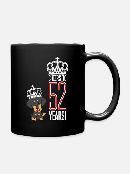 Königin Margrethe II Dänemark 52 Jahre 1972 - 2024 - Tasse einfarbig - Schwarz