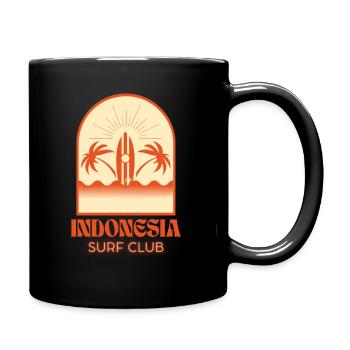 Surf Club - Bali, Indonesien - Tasse einfarbig - Schwarz - Rechts