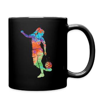 Soccer Play Soccer Female Soccer Ladies Girls Soccer - Full Colour Mug - black - Right