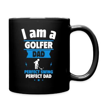 Golfer-Papa: Perfekter Schwung, Vatertagsgeschenk - Tasse einfarbig - Schwarz - Rechts