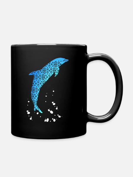 Design Dolphin Dolphins Gift - Full Colour Mug - black