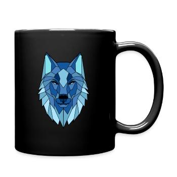 Blue Wolf - Mug uni - noir - Droite