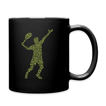 Padel Padelspieler Padeltennis Tennis Squash - Tasse einfarbig - Schwarz - Rechts
