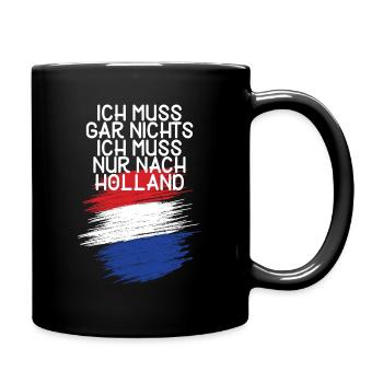 Holland - Tasse einfarbig - Schwarz - Rechts