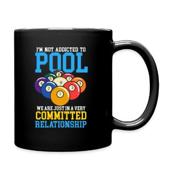 Joueur de billard Cue Sports Billard - Mug uni - noir - Droite