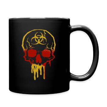 Crâne à risque biologique - Mug uni - noir - Droite
