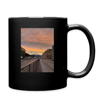 City view - Tasse einfarbig - Schwarz - Rechts