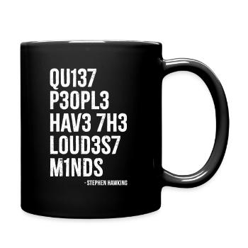 Quiet people have the loudest minds - Tasse einfarbig - Schwarz - Rechts