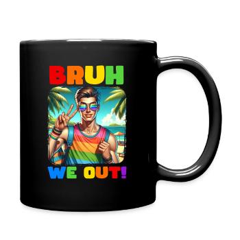 Pride Gay CSD Love LGBTQ Colors of the Rainbow - Full Colour Mug - black - Right