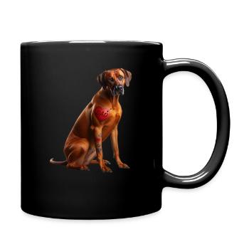 i love Dad - Tasse einfarbig - Schwarz - Rechts