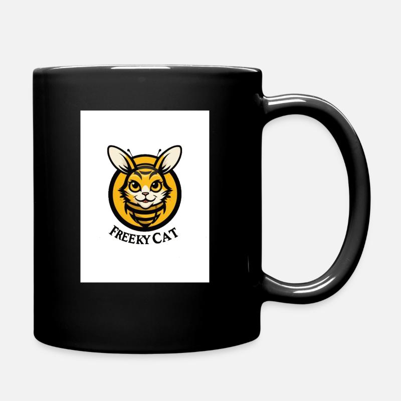 Freeky Cat catsbee - Tasse einfarbig - Schwarz