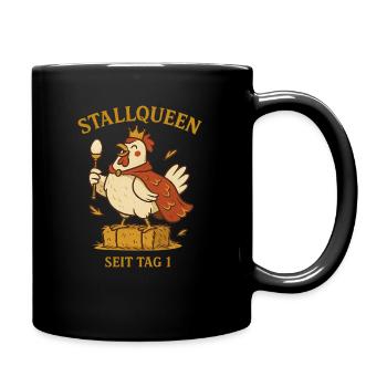 Stallqueen seit Tag 1 - Tasse einfarbig - Schwarz - Rechts