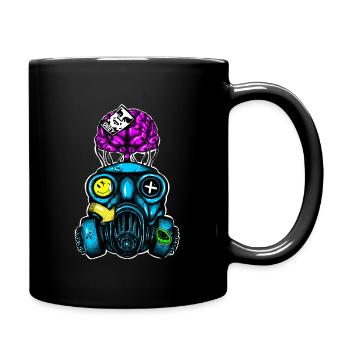 Gas mask - Full Colour Mug - black - Right