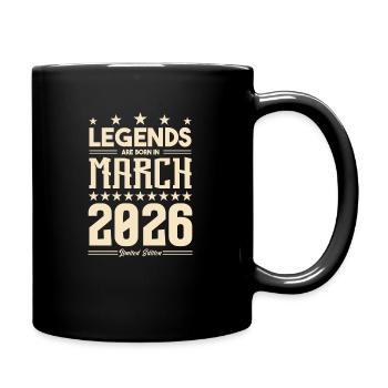Cadeau Légende mars 2026. cadeau Mars 2026. March. - Mug uni - noir - Droite