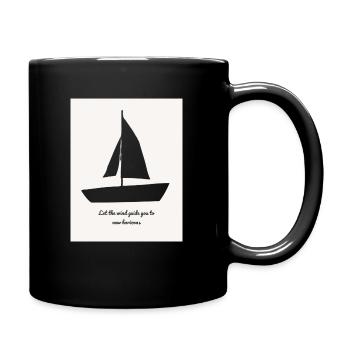 Let the wind guide you to new horizons. - Full Colour Mug - black - Right
