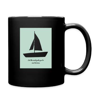 Let the wind guide you to new horizons. - Full Colour Mug - black - Right