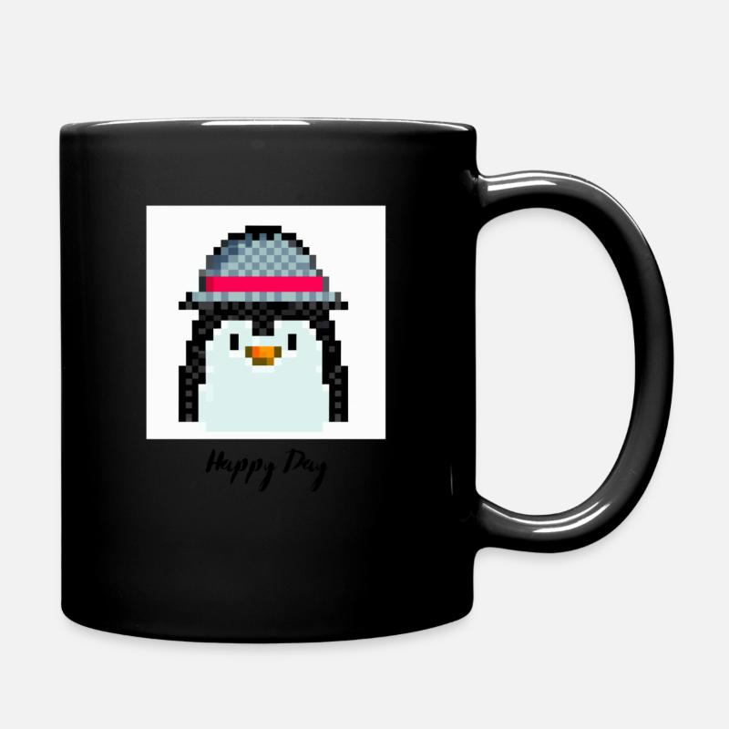 Happy day pingouin - Mug uni - noir