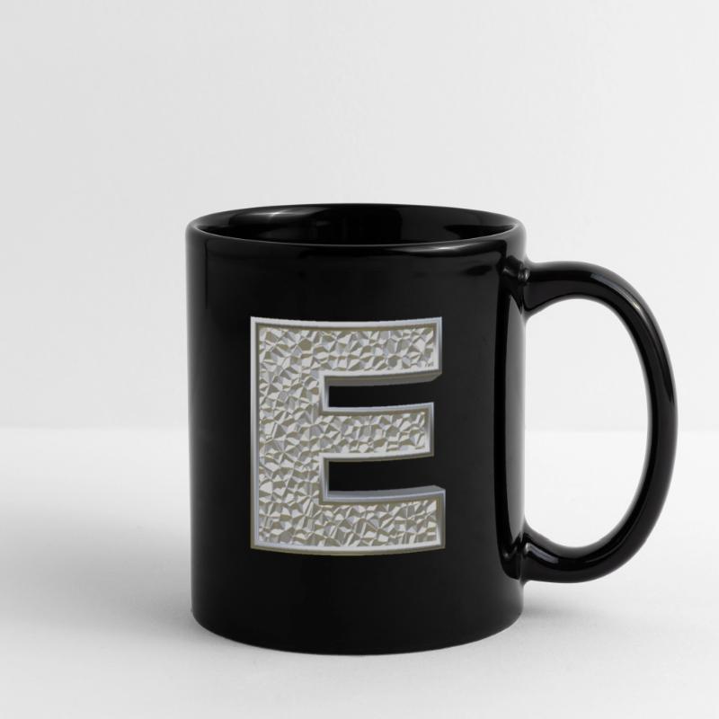 E, lettre, lettre E, initiale, initiale E, monogramme, Mug uni