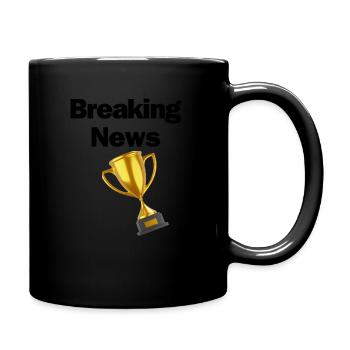 Breaking News - Tasse einfarbig - Schwarz - Rechts