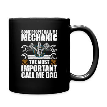 Some people call me mechanic - Mug uni - noir - Droite