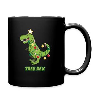 Tree Rex Dinosaur Christmas Costume Party Gift - Full Colour Mug - black - Right