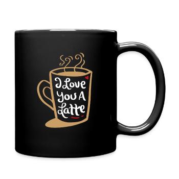 Je t'aime un cadeau de Latte Funny Valentines Pun - Mug uni - noir - Droite
