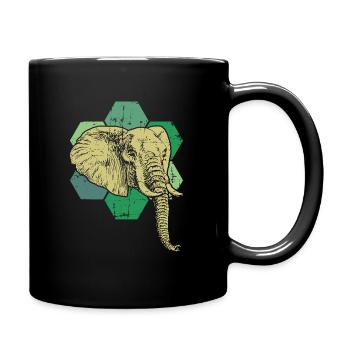 Elephant animal welfare - Full Colour Mug - black - Right