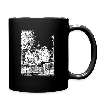 Mon vieux village - village historique à la maison - Mug uni - noir - Droite