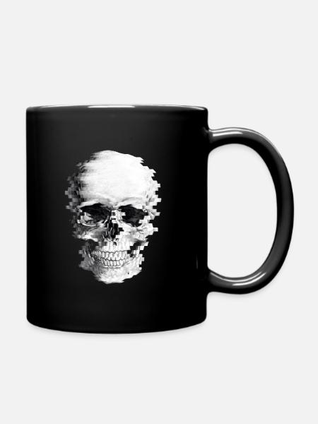Skull! Totenkopf, Heavy Metal, Musik, - Tasse einfarbig - Schwarz