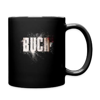 Buch - Tasse einfarbig - Schwarz - Rechts