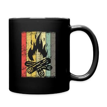 Outdoor retro campfire - Full Colour Mug - black - Right