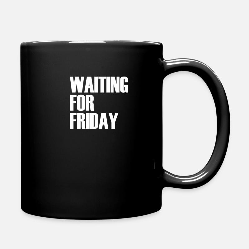 EN ATTENTE DU VENDREDI - Mug uni - noir