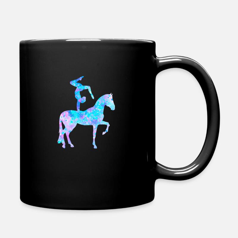 Voltigieren Voltigiererin Pferd Volti Geschenk - Tasse einfarbig - Schwarz