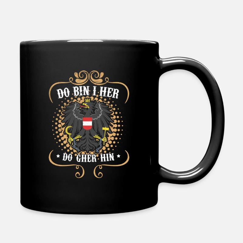 Österreich - Tasse einfarbig - Schwarz