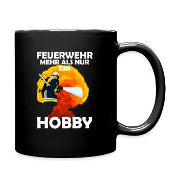 Feuerwehr Freiwillige Feuerwehr Hobby Feuerwehr - Tasse einfarbig - Schwarz - Rechts