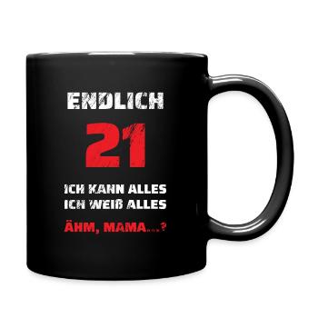 21. Geburtstag Spruch 2001 Geschenk T- Shirt - Tasse einfarbig - Schwarz - Rechts