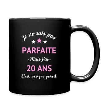 Anniversaire femme 20 ans humour - Mug uni - noir - Droite