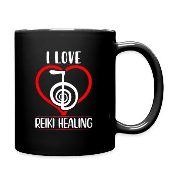 Reiki Sayings for Reiki Masters | Reiki Gifts - Full Colour Mug - black - Right