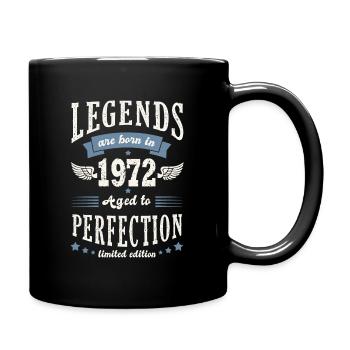 né en 1972 anniversaire 52 ans cadeau légende - Mug uni - noir - Droite