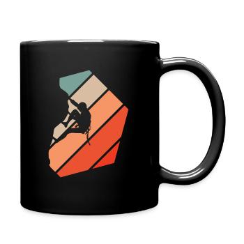 Klettern Retro Style Vintage - Tasse einfarbig - Schwarz - Rechts