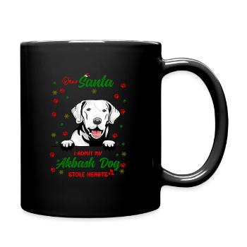Akbash Hund Hund Weihnachten Hunderasse - Tasse einfarbig - Schwarz - Rechts