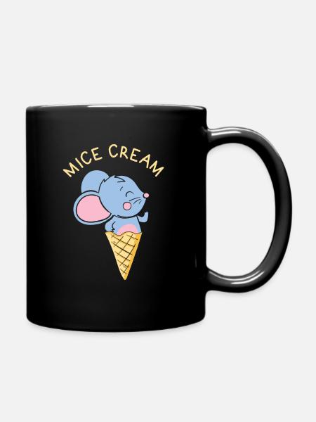 Souris crème Souris Drôles Jeux de mots sur les animaux - Mug uni - noir