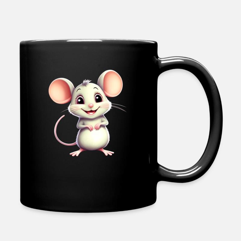 Maus - Tasse einfarbig - Schwarz